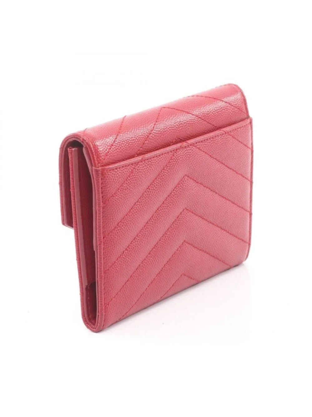★SOLD★ Saint Laurent Paris Card Case Monogram Red Leather Passport - Picture 2 of 9
